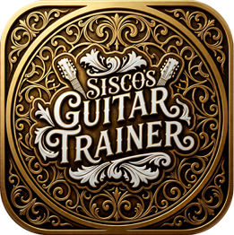 Sisco's Guitar Trainer ornate gold emblem